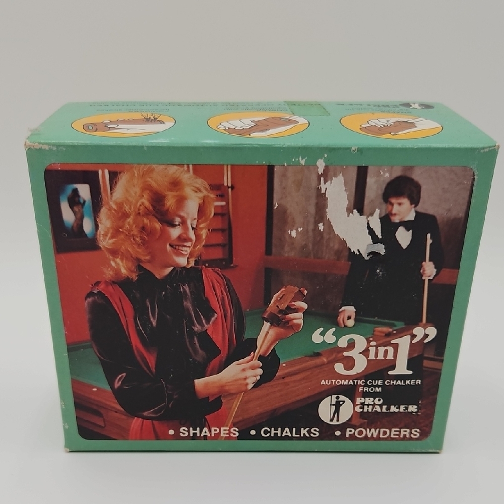 3-in-1 Automatic Cue Chalker by Pro Chalkers Vintage Pool Table Sports